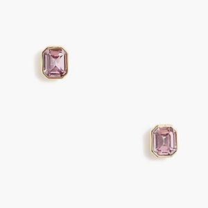 Crystal bezel stud earrings